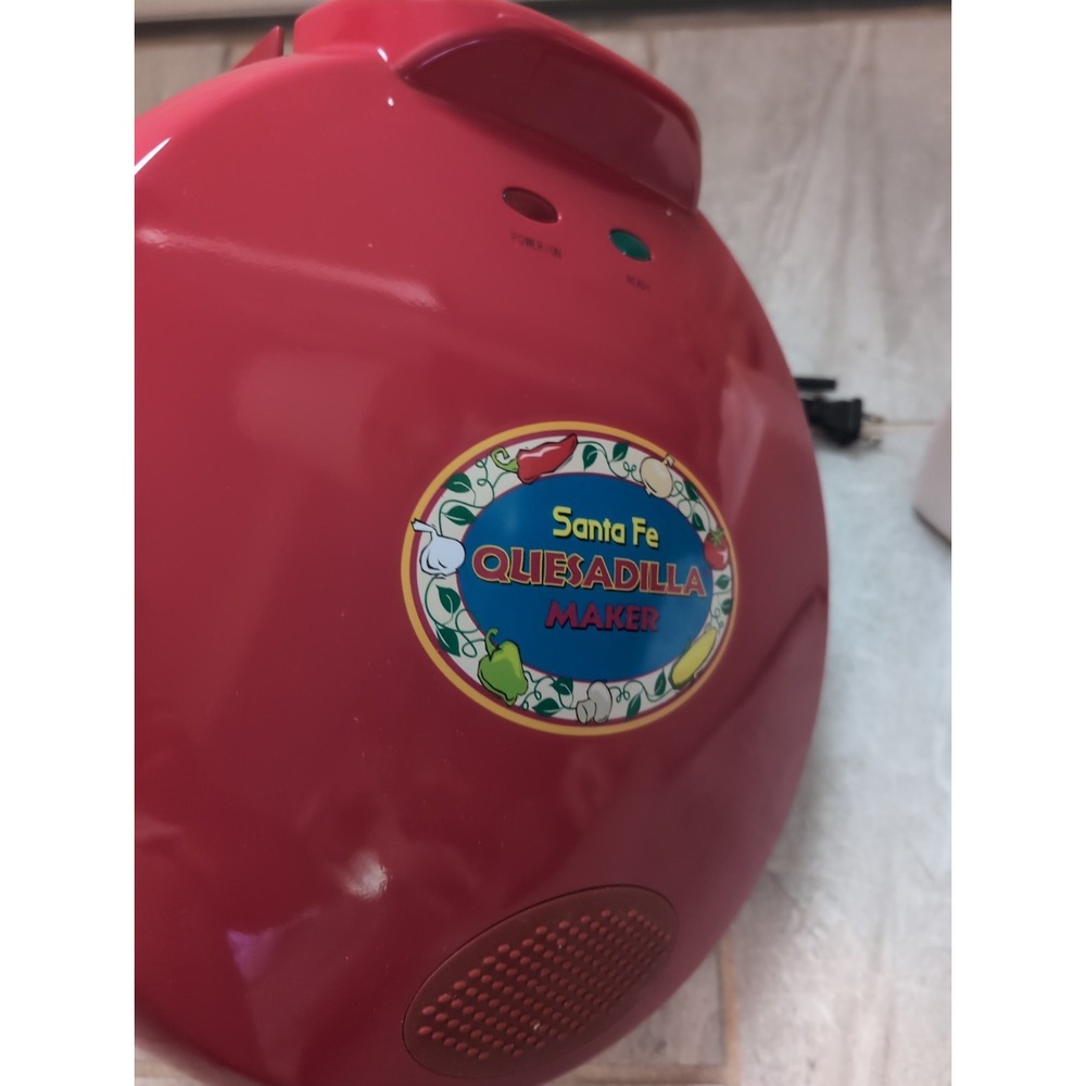 Salton Santa Fe Quesadilla Maker QM2SFR Red 12 inch Clean Vintage - Picture 9 of 16
